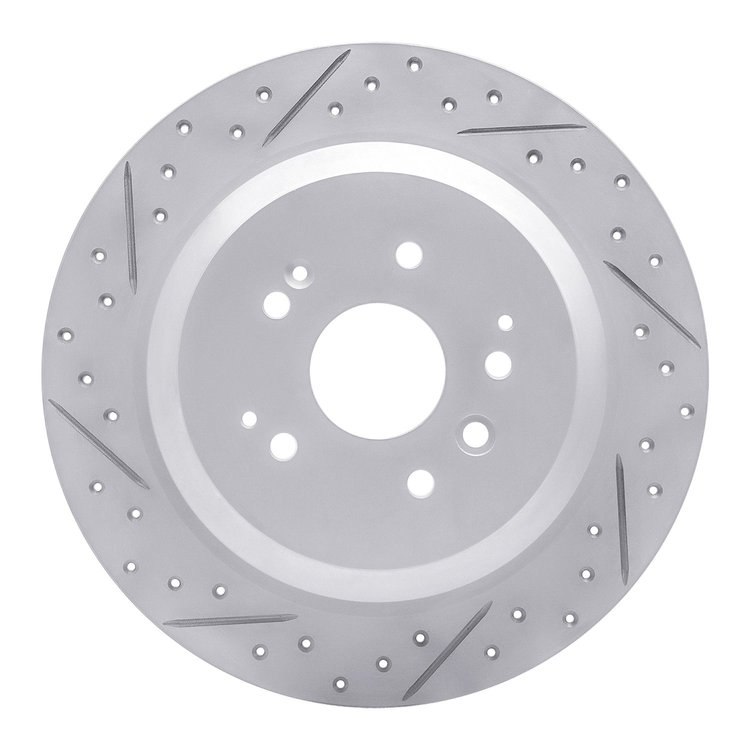 830-58028L Geoperformance Drilled/Slotted Brake Rotor, 2014-2016 Acura/Honda, Position: Rear Left