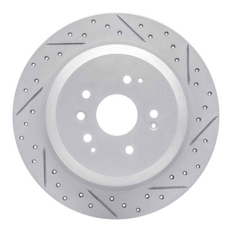 830-58028R Geoperformance Drilled/Slotted Brake Rotor, 2014-2016 Acura/Honda, Position: Rear Right