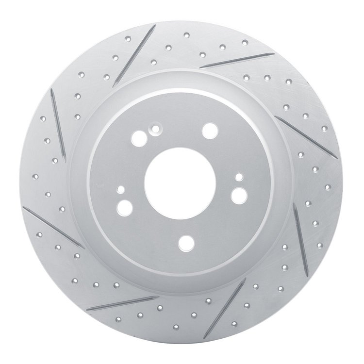 830-58038L Geoperformance Drilled/Slotted Brake Rotor, Fits Select Acura/Honda, Position: Rear Left