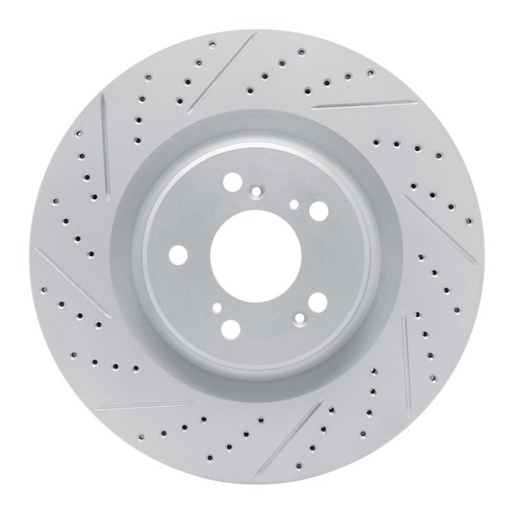 830-58039L Geoperformance Drilled/Slotted Brake Rotor, Fits Select Acura/Honda, Position: Front Left