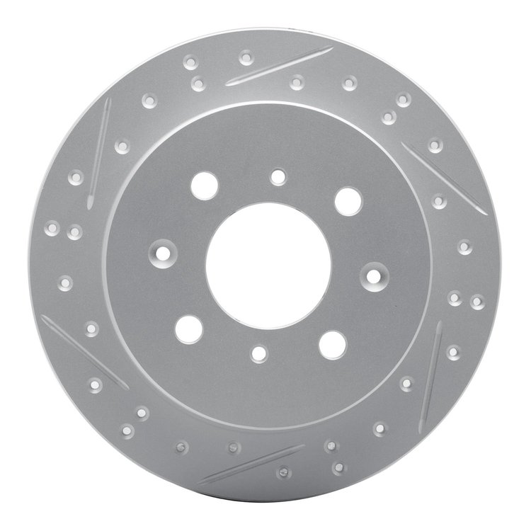 830-59014L Geoperformance Drilled/Slotted Brake Rotor, 1988-2001 Acura/Honda, Position: Rear Left