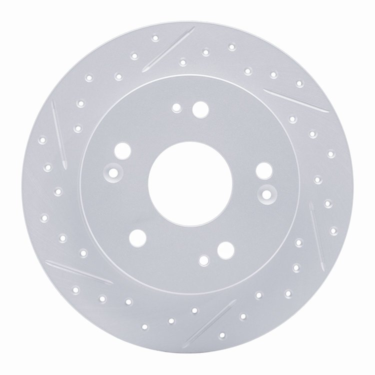 830-59024L Geoperformance Drilled/Slotted Brake Rotor, 1997-2015 Acura/Honda, Position: Rear Left