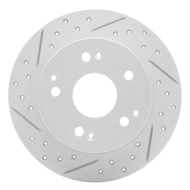 830-59026L Geoperformance Drilled/Slotted Brake Rotor, 1997-2006 Acura/Honda, Position: Rear Left