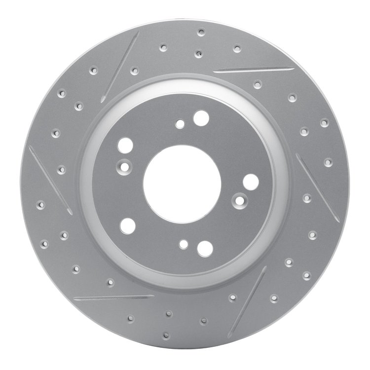 830-59028L Geoperformance Drilled/Slotted Brake Rotor, 2000-2009 Acura/Honda, Position: Rear Left