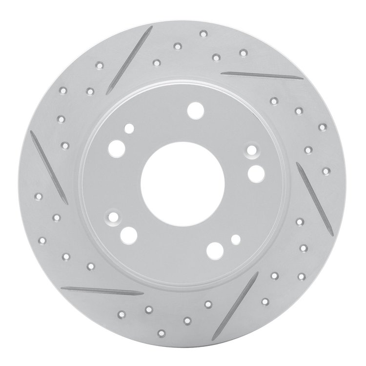 830-59029L Geoperformance Drilled/Slotted Brake Rotor, 2003-2008 Acura/Honda, Position: Rear Left