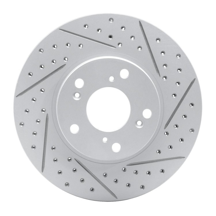 830-59042R Geoperformance Drilled/Slotted Brake Rotor, 1998-2021 Acura/Honda, Position: Front Right