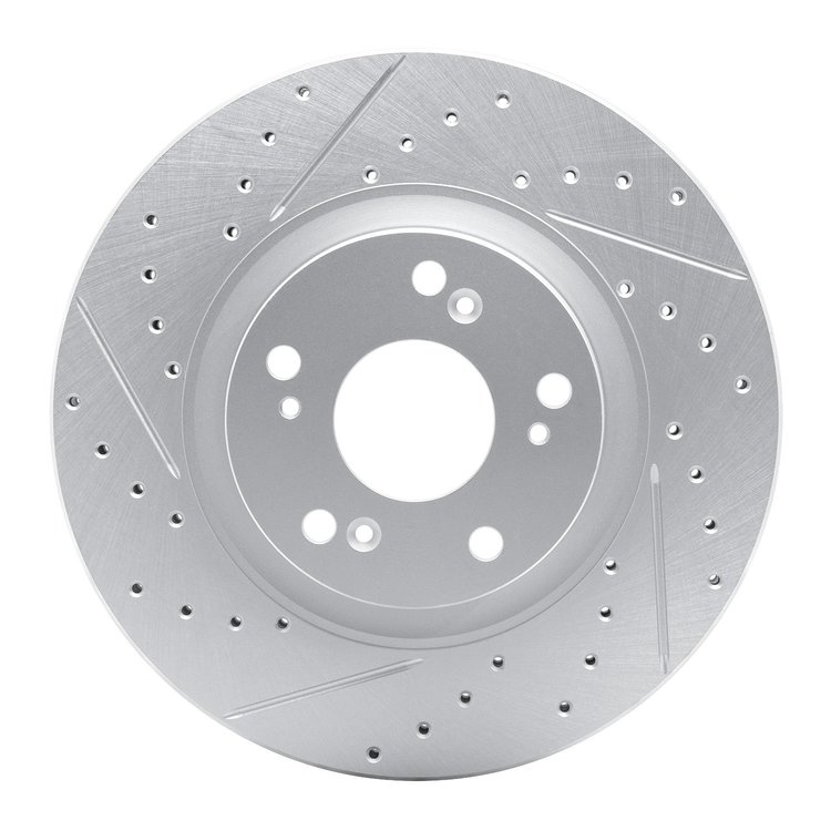 830-59045L Geoperformance Drilled/Slotted Brake Rotor, 2002-2015 Acura/Honda, Position: Front Left