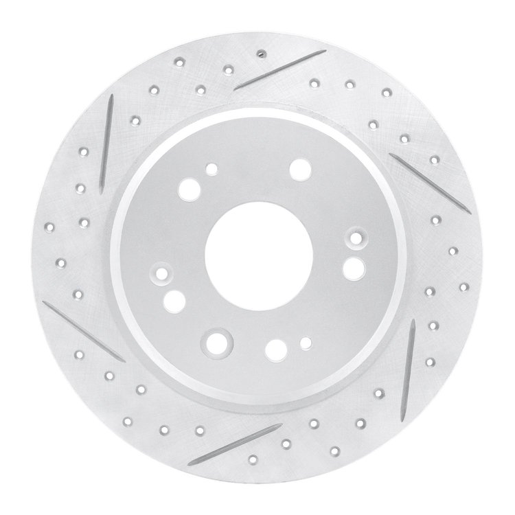 830-59046L Geoperformance Drilled/Slotted Brake Rotor, 2002-2004 Acura/Honda, Position: Rear Left