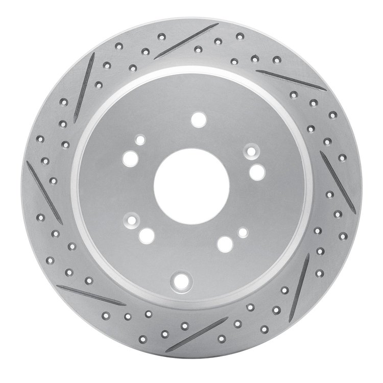 830-59048L Geoperformance Drilled/Slotted Brake Rotor, 2005-2018 Acura/Honda, Position: Rear Left