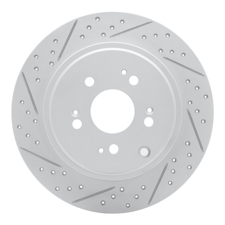 830-59052L Geoperformance Drilled/Slotted Brake Rotor, 2006-2014 Acura/Honda, Position: Rear Left