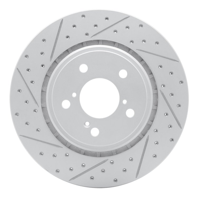 830-59058L Geoperformance Drilled/Slotted Brake Rotor, Fits Select Acura/Honda, Position: Front Left