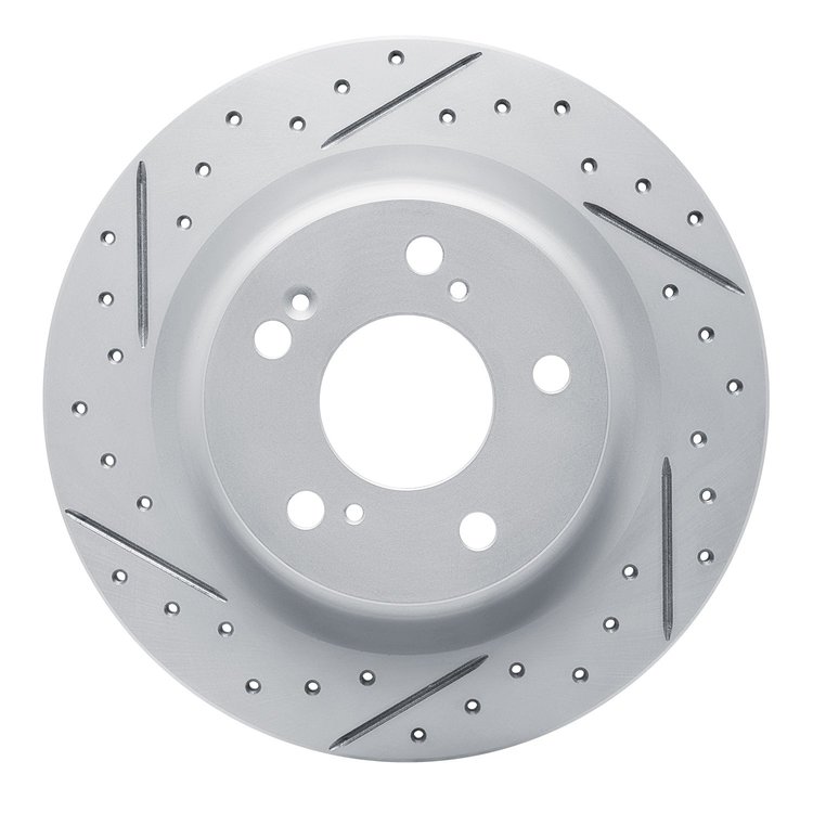 830-59067L Geoperformance Drilled/Slotted Brake Rotor, Fits Select Acura/Honda, Position: Rear Left