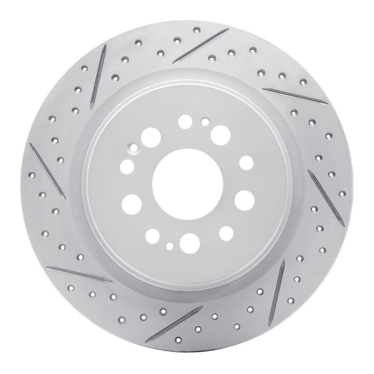 830-59070L Geoperformance Drilled/Slotted Brake Rotor, Fits Select Acura/Honda, Position: Rear Left