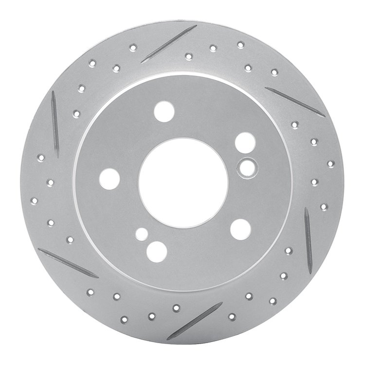 830-63015L Geoperformance Drilled/Slotted Brake Rotor, 1983-1995 Mercedes-Benz, Position: Rear Left