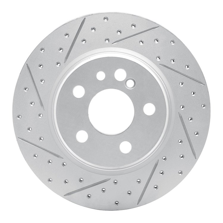 830-63024L Geoperformance Drilled/Slotted Brake Rotor, 1992-1999 Mercedes-Benz, Position: Rear Left