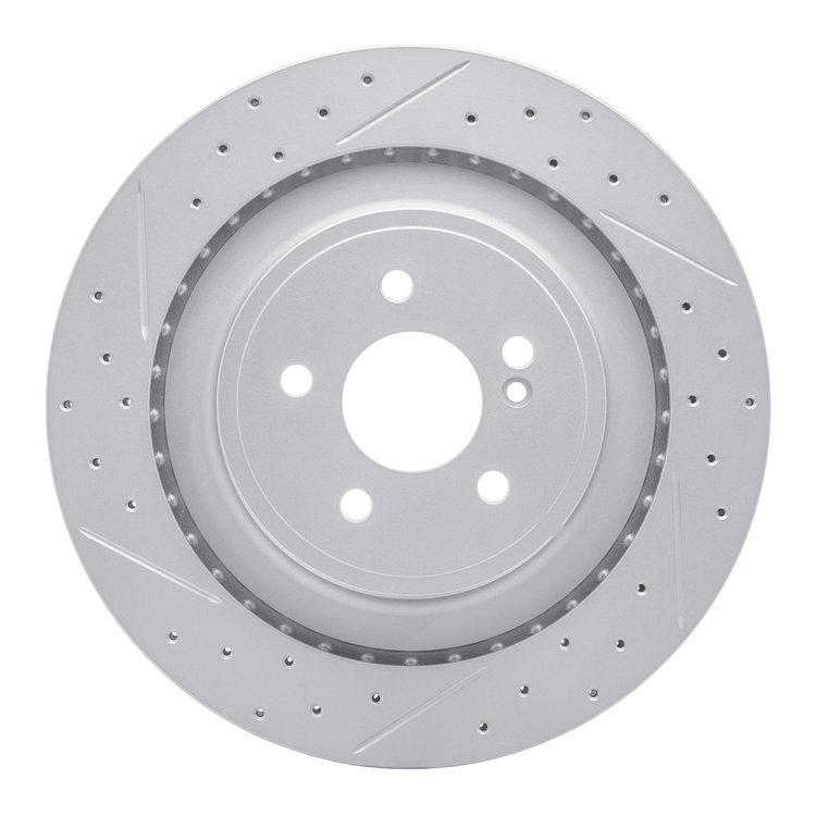 830-63094L Geoperformance Drilled/Slotted Brake Rotor, 2010-2018 Mercedes-Benz, Position: Rear Left