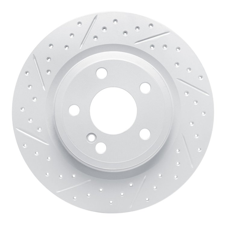 830-63099L Geoperformance Drilled/Slotted Brake Rotor, 2012-2020 Mercedes-Benz, Position: Rear Left