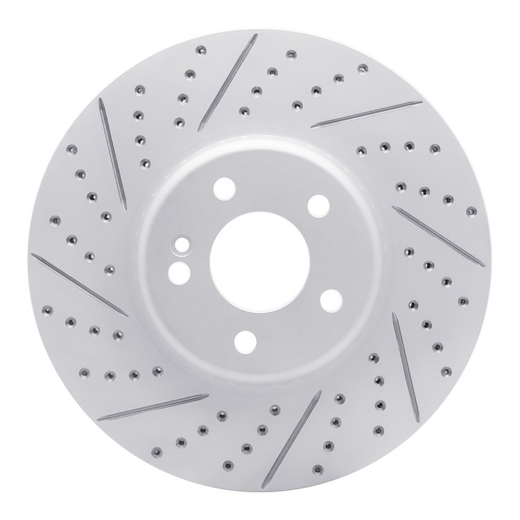 830-63117L Geoperformance Drilled/Slotted Brake Rotor, Fits Select Mercedes-Benz, Position: Front Left
