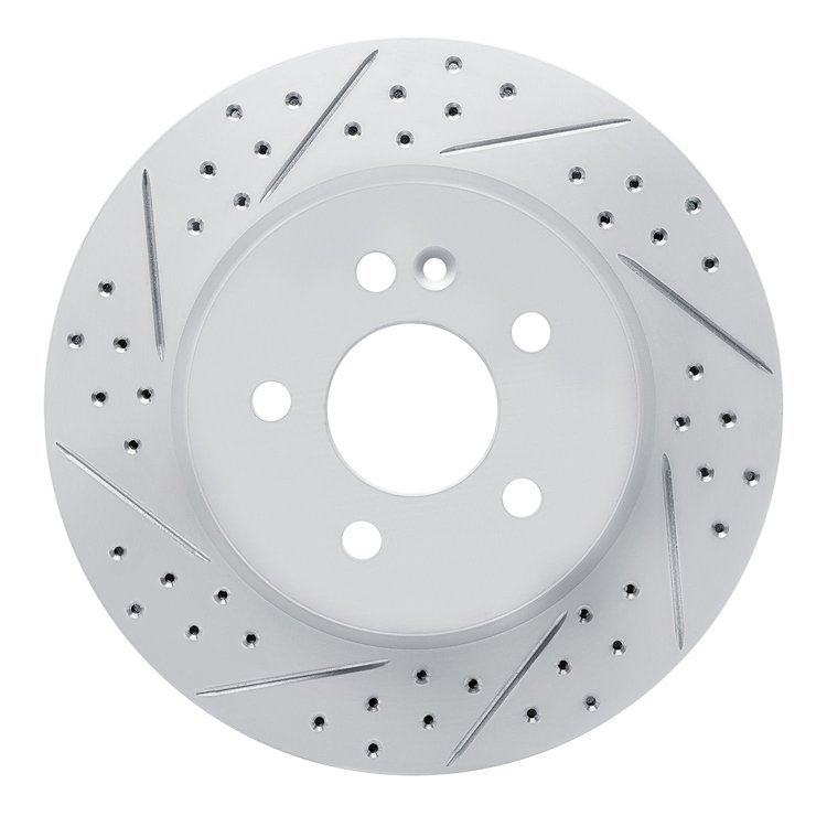 830-63122L Geoperformance Drilled/Slotted Brake Rotor, 1998-2005 Mercedes-Benz, Position: Front Left