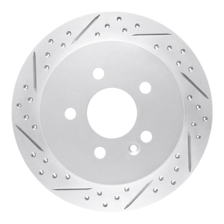 830-63123L Geoperformance Drilled/Slotted Brake Rotor, 1998-2005 Mercedes-Benz, Position: Rear Left