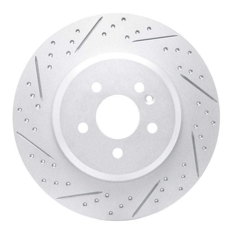 830-63125L Geoperformance Drilled/Slotted Brake Rotor, 2000-2005 Mercedes-Benz, Position: Rear Left