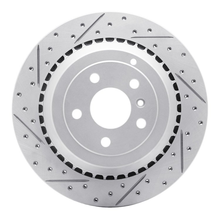 830-63131L Geoperformance Drilled/Slotted Brake Rotor, 2006-2012 Mercedes-Benz, Position: Rear Left