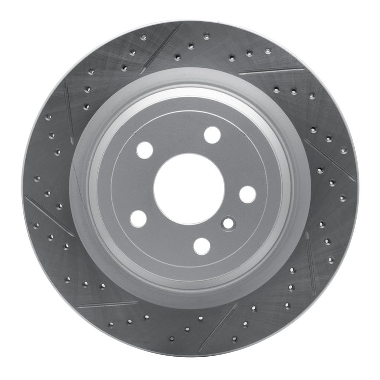 830-63140L Geoperformance Drilled/Slotted Brake Rotor, 2012-2019 Mercedes-Benz, Position: Rear Left