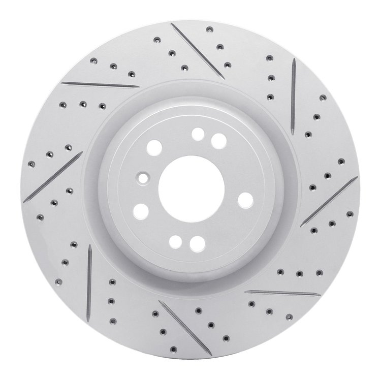 830-63146R Geoperformance Drilled/Slotted Brake Rotor, 2013-2019 Mercedes-Benz, Position: Front Right