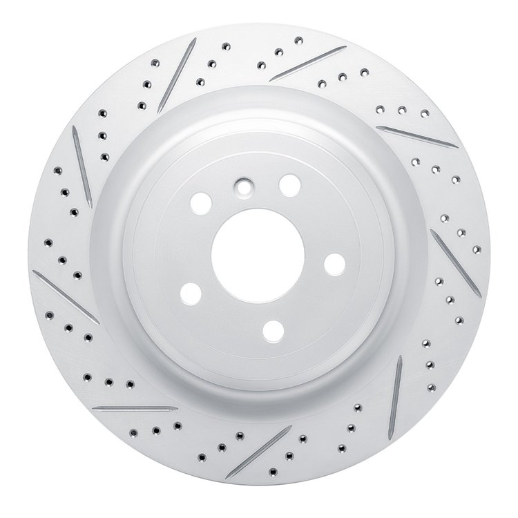 830-63150L Geoperformance Drilled/Slotted Brake Rotor, 2013-2019 Mercedes-Benz, Position: Rear Left