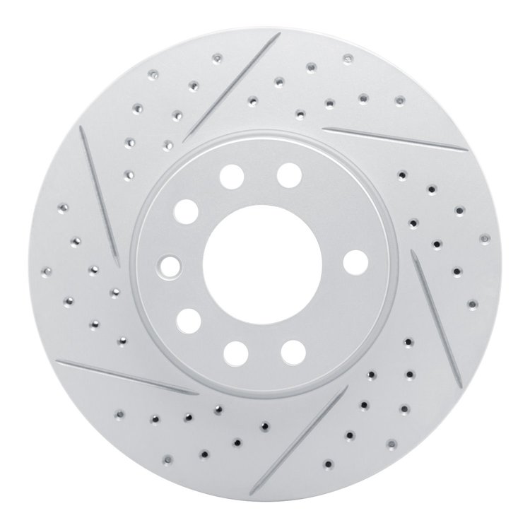 830-65015L Geoperformance Drilled/Slotted Brake Rotor, 2003-2011 GM, Position: Front Left