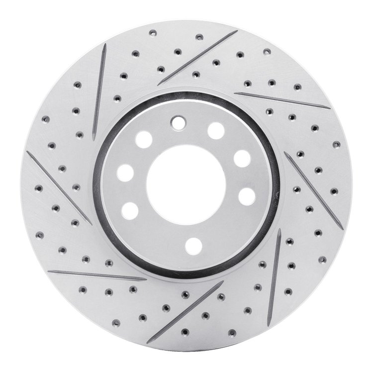 830-65016L Geoperformance Drilled/Slotted Brake Rotor, 2003-2011 GM, Position: Front Left