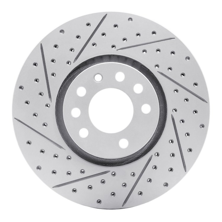 830-65019L Geoperformance Drilled/Slotted Brake Rotor, 2003-2011 GM, Position: Front Left