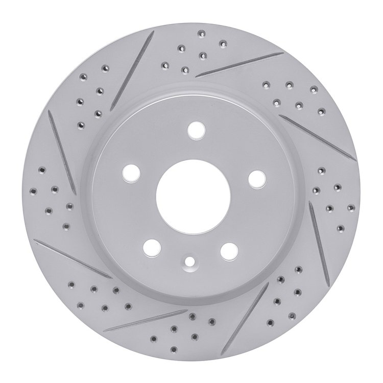 830-65024L Geoperformance Drilled/Slotted Brake Rotor, Fits Select GM, Position: Rear Left