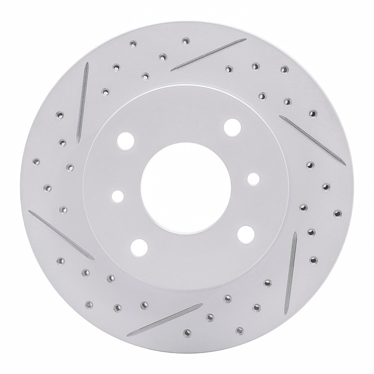 830-67028L Geoperformance Drilled/Slotted Brake Rotor, 1989-2013 Multiple Makes/Models, Position: Front Left
