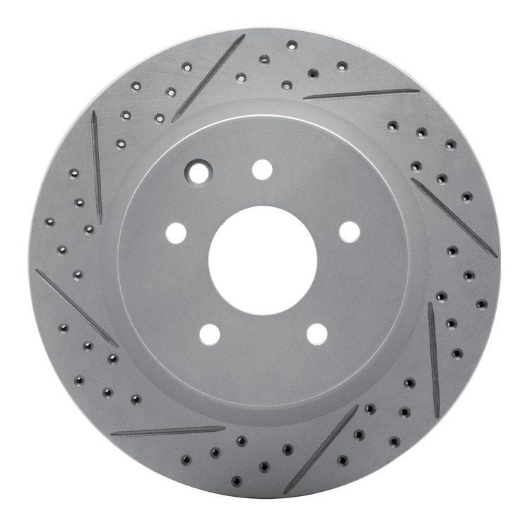 830-67055L Geoperformance Drilled/Slotted Brake Rotor, Fits Select Infiniti/Nissan, Position: Rear Left