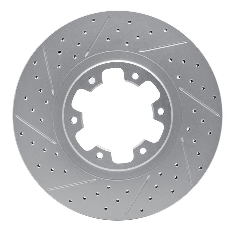 830-67086L Geoperformance Drilled/Slotted Brake Rotor, 1998-2004 Infiniti/Nissan, Position: Front Left