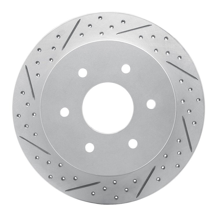 830-67090L Geoperformance Drilled/Slotted Brake Rotor, 2004-2015 Infiniti/Nissan, Position: Rear Left