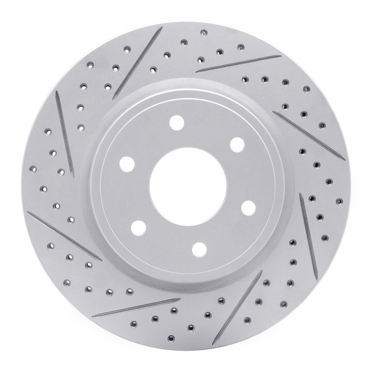 830-67092L Geoperformance Drilled/Slotted Brake Rotor, Fits Select Multiple Makes/Models, Position: Front Left