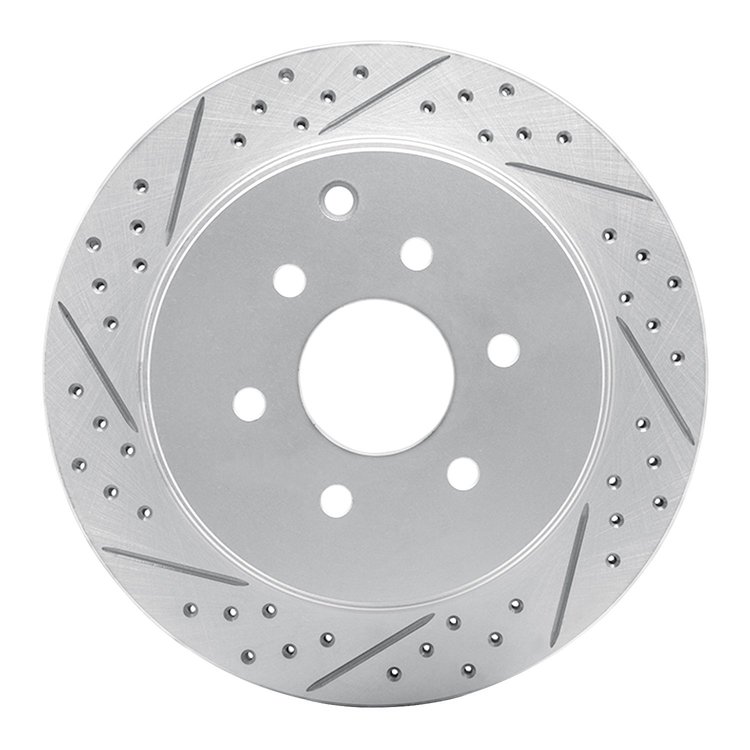 830-67093L Geoperformance Drilled/Slotted Brake Rotor, 2005-2012 Infiniti/Nissan, Position: Rear Left