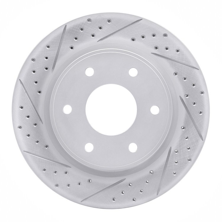 830-67096L Geoperformance Drilled/Slotted Brake Rotor, 2005-2007 Infiniti/Nissan, Position: Front Left