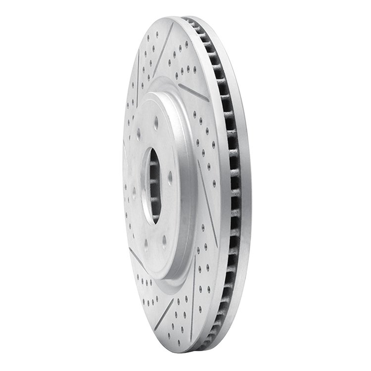 830-67097L Geoperformance Drilled/Slotted Brake Rotor, 2005-2007 Infiniti/Nissan, Position: Front Left