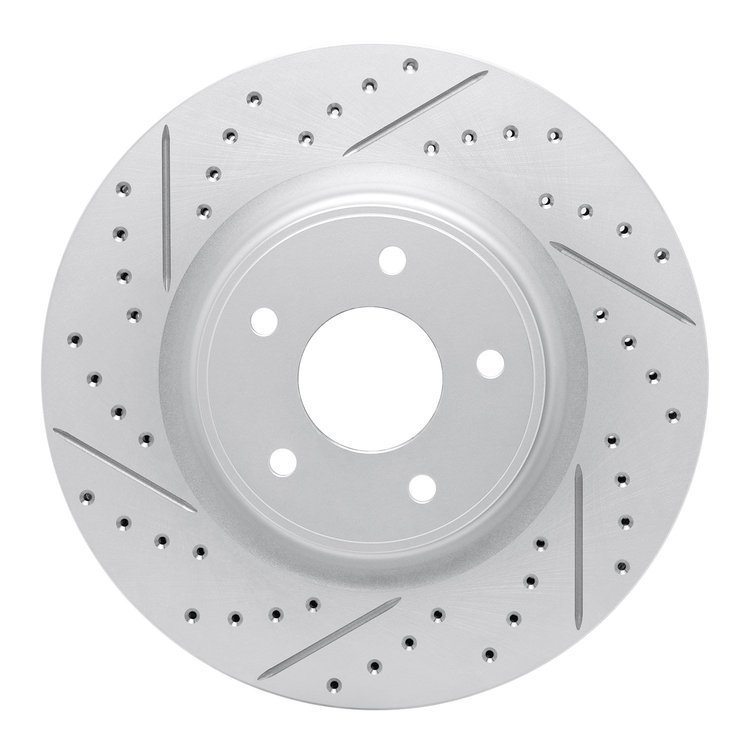 830-67104L Geoperformance Drilled/Slotted Brake Rotor, 2014-2019 Infiniti/Nissan, Position: Front Left