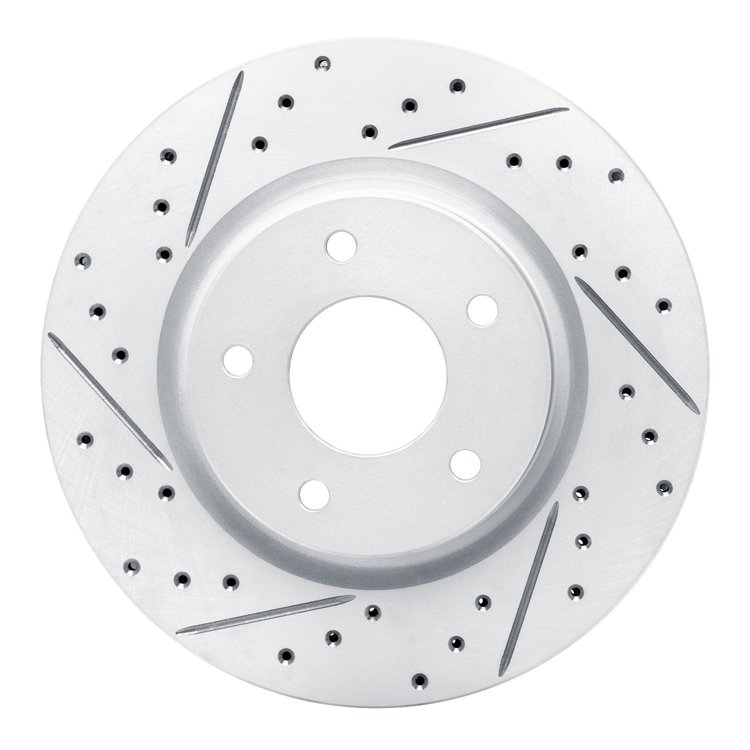 830-67106L Geoperformance Drilled/Slotted Brake Rotor, Fits Select Multiple Makes/Models, Position: Front Left