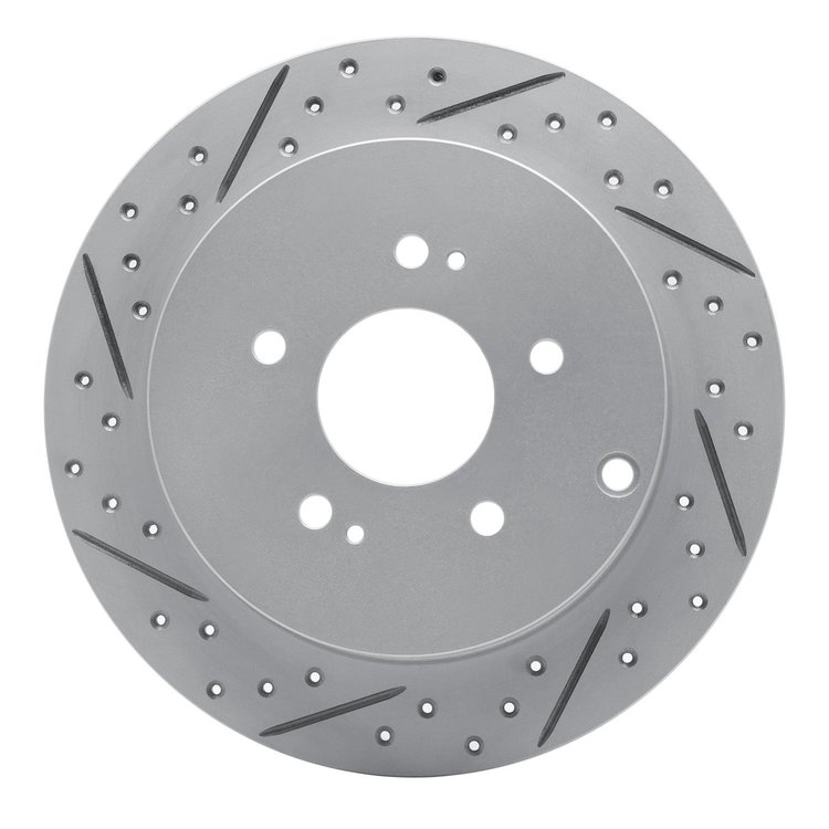830-72060L Geoperformance Drilled/Slotted Brake Rotor, 2004-2011 Mitsubishi, Position: Rear Left