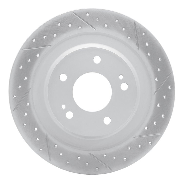 830-72063R Geoperformance Drilled/Slotted Brake Rotor, Fits Select Mitsubishi, Position: Rear Right