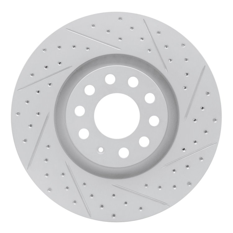 830-73036R Geoperformance Drilled/Slotted Brake Rotor, 1998-2009 Audi/Volkswagen, Position: Front Right