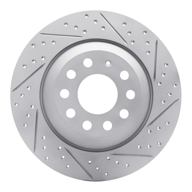 830-73042R Geoperformance Drilled/Slotted Brake Rotor, 2005-2011 Audi/Volkswagen, Position: Rear Right