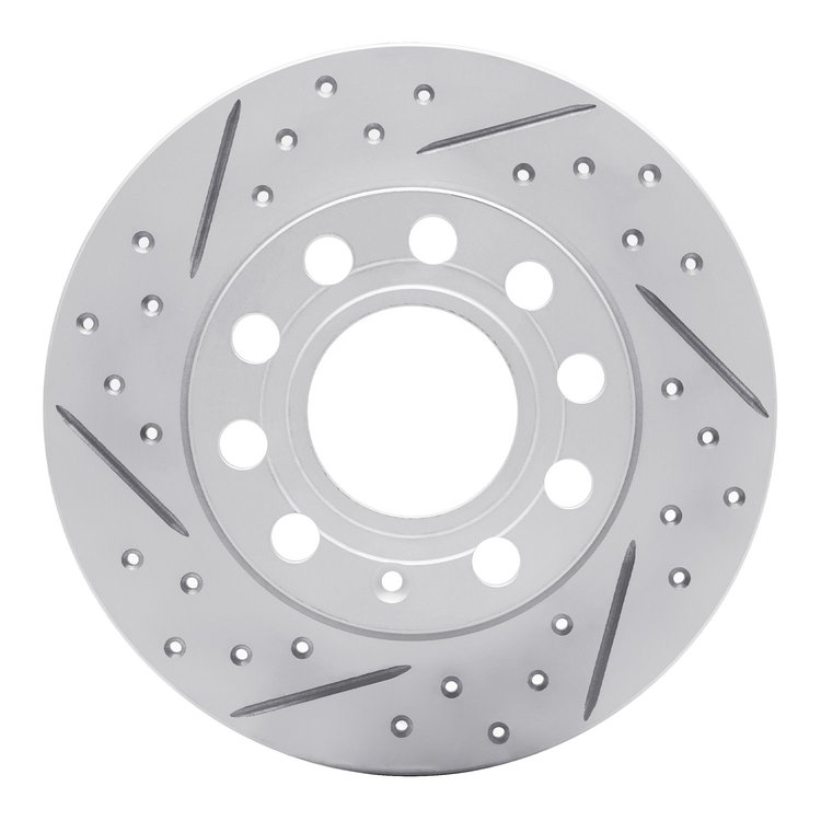 830-73043L Geoperformance Drilled/Slotted Brake Rotor, 2002-2006 Audi/Volkswagen, Position: Rear Left