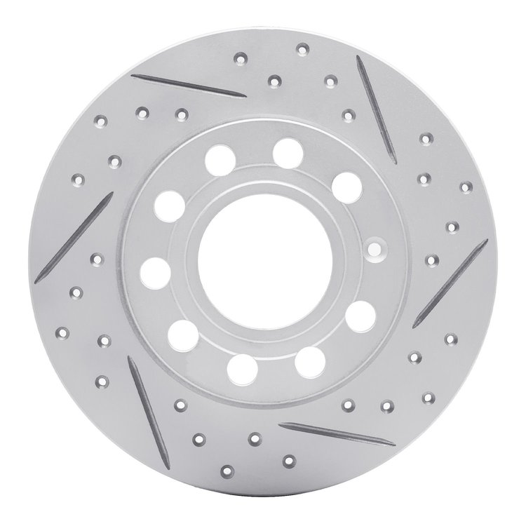 830-73043R Geoperformance Drilled/Slotted Brake Rotor, 2002-2006 Audi/Volkswagen, Position: Rear Right