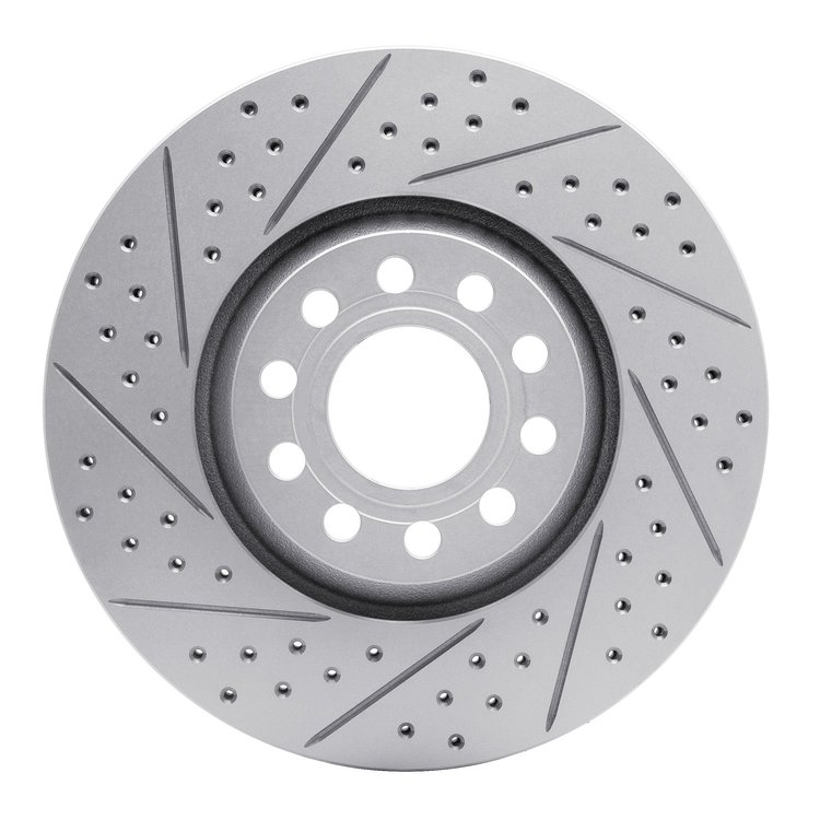 830-73044L Geoperformance Drilled/Slotted Brake Rotor, 1997-2006 Audi/Volkswagen, Position: Front Left